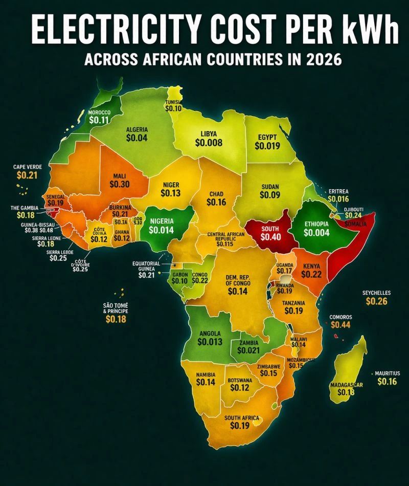 Afrique coût d'électricité